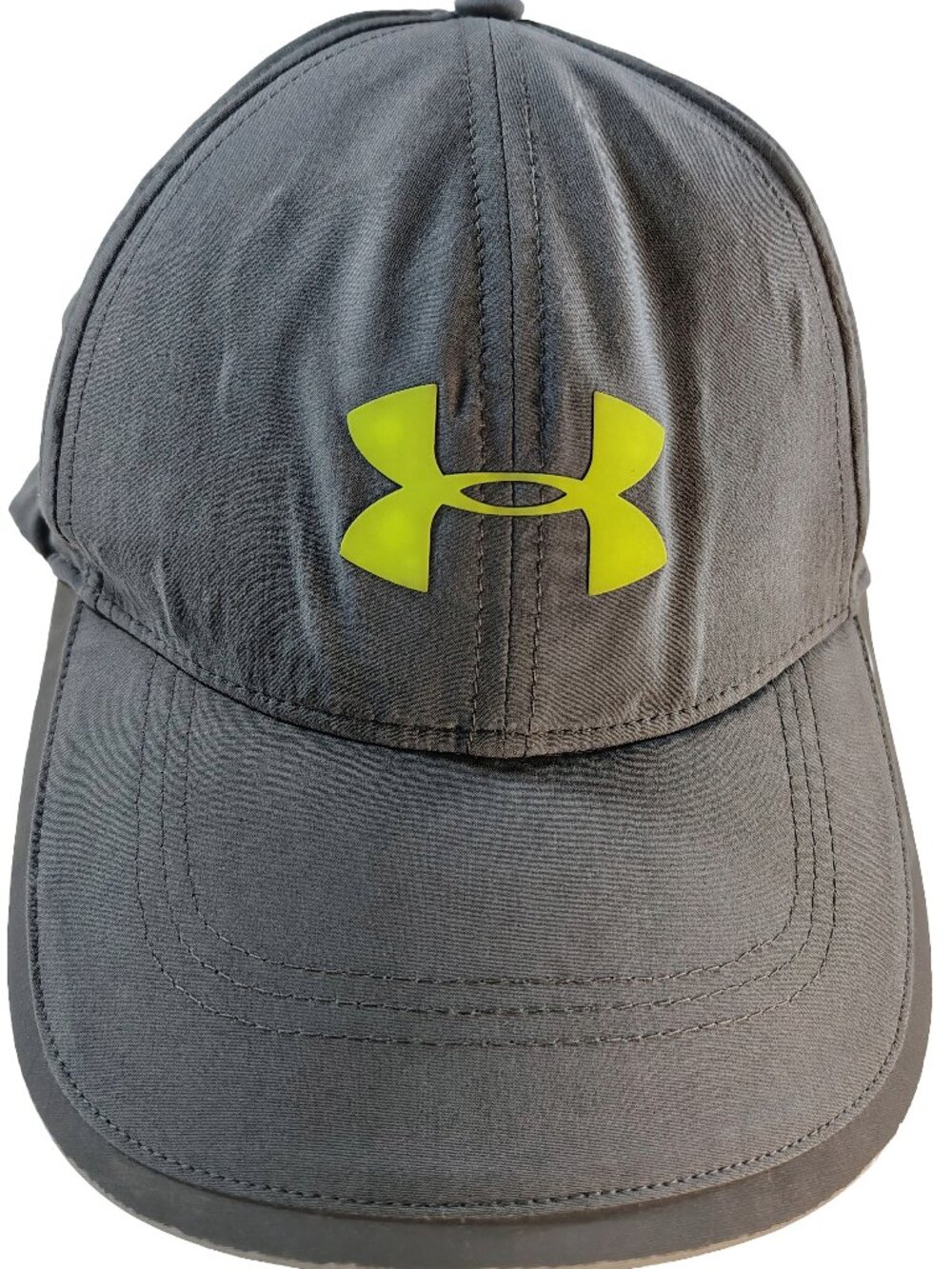 Men's Gray Adjustable Mesh-Back Athletic Under Armour Logo Themed Cap